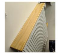 This Wooden Radiator Cover Shelf 125cm Long Rectangular Radiator Shelf Top For Home/Living Room/Kitchen Plant Support Easy Fit Wood Color