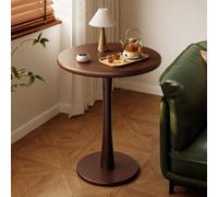 This Wooden Round Side Table,Vintage End Table for Living Room Bedroom,Accent Table with Pedestal,Nightstand for Small Spaces Sofa Couch & Office,Plant Display Stand(B)