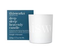 This Works Deep Sleep Heavenly Candle, 220 g - Luxury Candle Enriched with Essential Oils of Lavender, Camomile and Vetivert - Hand Poured Scented