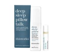 This Works Deep Sleep Pillow Talk Kit - Gift Set with Deep Sleep Pillow Spray 75 ml and Stress Check Roll On 5 ml - Self Care and Sleep Gifts for