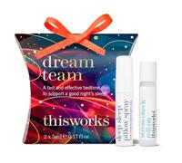 This Works Dream Team Gift Set - Travel Size Deep Sleep Pillow Spray Infused with Lavender, Camomile and Vetivert to Aid Sleep - Stress Check Rollerball with Ylang Ylang and Coconut Essential Oils