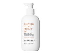 This Works Morning Expert Shower Gel - Sulphate-free Body Cleanser, Lavender, Peppermint and Rosemary Fragrance - 500ml
