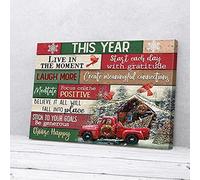 This Year Choose Happy Christmas Cardinal Canvas Wall Art