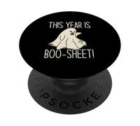 THIS YEAR IS BOO-SHEET! Funny Halloween Sad Ghost Meme PopSockets Adhesive PopGrip