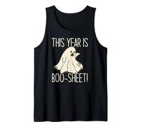 This Year is Boo-Sheet! Funny Halloween Sad Ghost Meme Tank Top