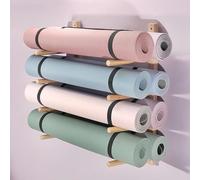 This Yoga Mat Storage Racks Yoga Mat Rack Wall Mounted Yoga Mat Display Rack Foam Roller/Yoga Mat Hanging Rack Home Gym Accessories(5 Layer,Single Layer Capacity 2)