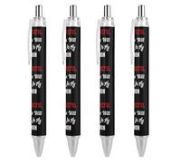 THisdownd Be Careful Or You'll End Up In My Sermon Retractable Ballpoint Pen Black Ink 0.5mm Fine Point Pens Office Supplies