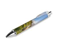THisdownd Castle Scottish Countryside Sheeps Ballpoint Retractable Pen 0.5mm Smooth Writing Black Ink Ball Point Note Taking Accessories For Office 1 PCS
