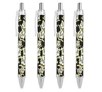 THisdownd Connecticut State Flag Ballpoint Retractable Pen 0.5mm Smooth Writing Black Ink Ball Point Note Taking Accessories For Office 4 PCS