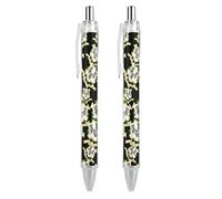 THisdownd Connecticut State Flag Ballpoint Retractable Pen 0.5mm Smooth Writing Black Ink Ball Point Note Taking Accessories For Office 2 PCS