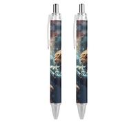 THisdownd Fighting Cats Retractable Ballpoint Pen Black Ink 0.5mm Fine Point Pens Office Supplies