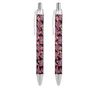 THisdownd Fuck Lung Cancer Ballpoint Retractable Pen 0.5mm Smooth Writing Black Ink Ball Point Note Taking Accessories For Office 2 PCS