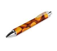 THisdownd Golden Chicken Nuggets Retractable Ballpoint Pen Black Ink 0.5mm Fine Point Pens Office Supplies