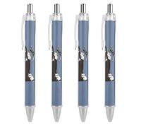 THisdownd Grim Reaper with Cats Ballpoint Retractable Pen 0.5mm Smooth Writing Black Ink Ball Point Note Taking Accessories For Office 4 PCS