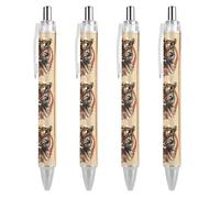 THisdownd Japanese Geisha And Tiger Retractable Ballpoint Pen Black Ink 0.5mm Fine Point Pens Office Supplies