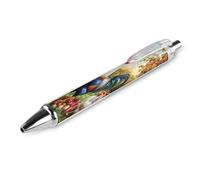 THisdownd Rooster And Hens Farm Ballpoint Retractable Pen 0.5mm Smooth Writing Black Ink Ball Point Note Taking Accessories For Office 1 PCS