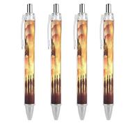 THisdownd Soldiers U.S. Flag Ballpoint Retractable Pen 0.5mm Smooth Writing Black Ink Ball Point Note Taking Accessories For Office 4 PCS