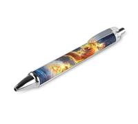 THisdownd Tiger Fire And Water Ballpoint Retractable Pen 0.5mm Smooth Writing Black Ink Ball Point Note Taking Accessories For Office 1 PCS