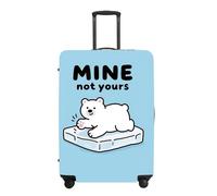 THISFIND Luggage Cover Set, Cute MINE NOT YOURS Cartoon Animal Print Waterproof Suitcase Protector, Travel Accessories for 18-32 Inch, polar bear, S(18"-21" Suitcase), Animial