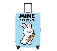THISFIND Luggage Cover Set, Cute MINE NOT YOURS Cartoon Animal Print Waterproof Suitcase Protector, Travel Accessories for 18-32 Inch, rabbit, S(18"-21" Suitcase), Animial
