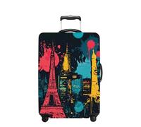 THISFIND Luggage Cover Washable Suitcase Protector Anti-scratch Suitcase cover Fits 18-32 Inch Luggage, Tower-4, XL(29-32inch suitcase), Fashion