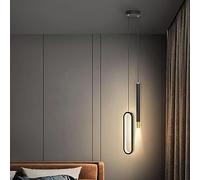 THisga LED Pendant Light Bedroom Bedside Table Pendant lamp Modern Minimalism Restaurant Hanging Lamp Dining Table Kitchen Living Room Office Loft Warm Light 3000K