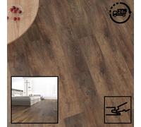 thisiswholesale.co.uk Sample Piece -Spc Click Vinyl Tile Flooring - Dark Oak C/w 1mm Underlay Layer - Rigid Core 5.2mm + 1mm Underlay Layer