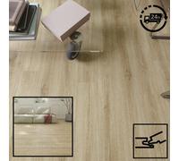 thisiswholesale.co.uk Spc Click Vinyl Tile Flooring - Light Beige Oak C/w 1mm Underlay Layer - Rigid Core 5.2mm + 1mm Underlay Layer