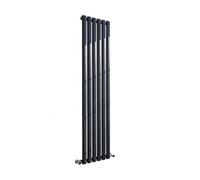 thisiswholesale.co.uk Vertical Radiator Anthracite Grey Ral7016 1800mm H X 360mm W Single Panel - Oval/round Columns -2470 Btu