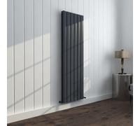 thisiswholesale.co.uk Vertical Radiator Anthracite Grey Ral7016 1800mm H X 600mm W Double Panel - Oval/round Columns -5776 Btu