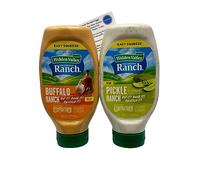 ThisNThat Easy Squeeze Flavored Ranch Dip Condiment & Dressing (Large Bottles): Includes (1) Hidden Valley Buffalo Ranch (1) Pickle Ranch & ThisNThat Recipe Card