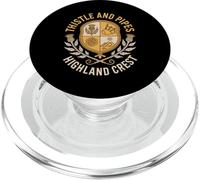 Thistle And Pipes Highland Crest Scottish Pipers PopSockets PopGrip for MagSafe