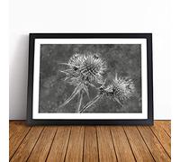 Thistle Flower Vol.5 Painting | Framed Wall Art Print | Modern Home Decor Picture | Ready to Hang Artwork for Living Room, Bedroom, Kitchen or Office | Multiple Sizes