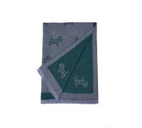 Thistle Gem Supersoft Tartan Scotty Dog Scarves - Reversible and Lightweight women's Scottish Scarf's - Perfect Gifts for Women on Occasions Like Thanksgiving, Birthday, Christmas (Green/Grey)