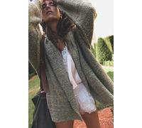 Thistle Hooded Oversized Cardi at Free People in Aloe Combo, Size: Large - female