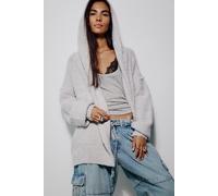 Thistle Hooded Oversized Cardi at Free People in Grey Combo, Size: Medium - female