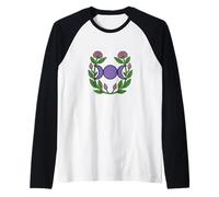 Thistle Moon Cycle Triple Goddess Symbol Raglan Baseball Tee