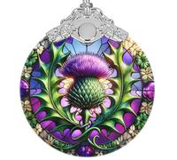 Thistle Ornament, Christmas Ornaments, Christmas Decorations for Tree, Stained Glass Ornament, Heirloom Keepsake, Gift Exchange, Gift Ideas, Bauble Present
