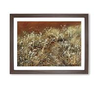 Thistles By John Singer Sargent Classic Painting Framed Wall Art Print, Ready to Hang Picture for Living Room Bedroom Home Office Décor, Walnut A4 (34 x 25 cm)