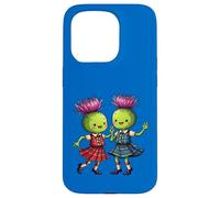 Thistles Wearing Plaid Dancing Scottish Ceilidh Case for iPhone 15 Pro