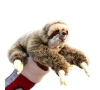 ThisToffGuys 10.5" Realistic Sloth Hand Puppet Plush Toy, Soft Stuffed Animal Puppet(Folivora)