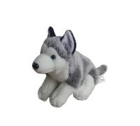 ThisToffGuys 13.8" Realistic Siberian Husky Plush Toy, Sitting Stuffed Animal, Soft Dog