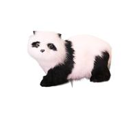 ThisToffGuys 24cm Realistic Panda Figurine, Faux Fur/Leather & Hollow Polyethylene Core, Home Decor(Ailuropoda melanoleuca)