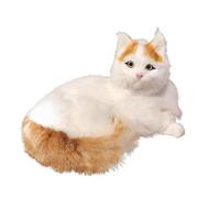 ThisToffGuys 30cm Realistic Figurine, Faux Fur/Leather & Hollow Polyethylene Core, Home Decor(Yellow)