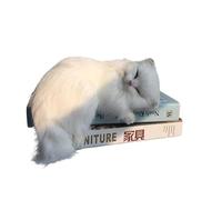 ThisToffGuys 7.5" Realistic Sleeping Figurine,Faux Statue,Home Decor,Gift for Lovers(White)