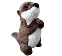 ThisToffGuys 8" Realistic River Otter Plush Toy - Super Soft & Cuddly Stuffed Animal Adorable Wildlife Gift(Red Brown)