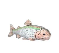 ThisToffGuys Simulation Cute Trout Doll Rainbow Plush Toy Soft Animal Model
