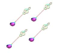 Thitex 4 Pack Music Note Coffee Spoons, Stainless Steel Teaspoon Set, Colorful Dessert Ice Cream Spoon Scoop for Stirring Drink Mixing Milkshake (Colorful-4pcs)