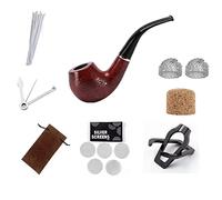 Thitex Wooden Tobacco Pipes - 3 in 1 Pipe Scraper, Stand Holder & Cleaning Accessories