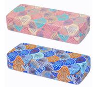 THIVENNY 2 Pack Glasses Case,Glasses Case for Women,Spectacle Cases with Ginkgo Pattern,Sunglasses Case Women Hard Shell,Women's Glasses Cases Ladies Girls Travel Study Work,Sunglasses Case